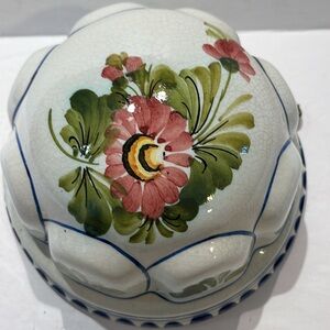 Vintage ABC Bassano Italy hand-painted ceramic mold. Decorative wall hanging